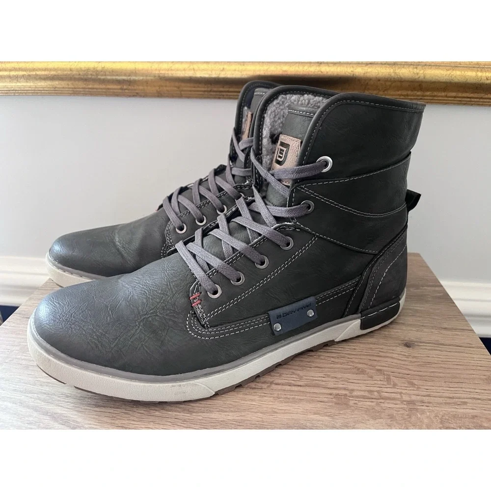 Day Five Shoes Boots Gray High Top Shoes Men's 12 Mervin Lace Up M1